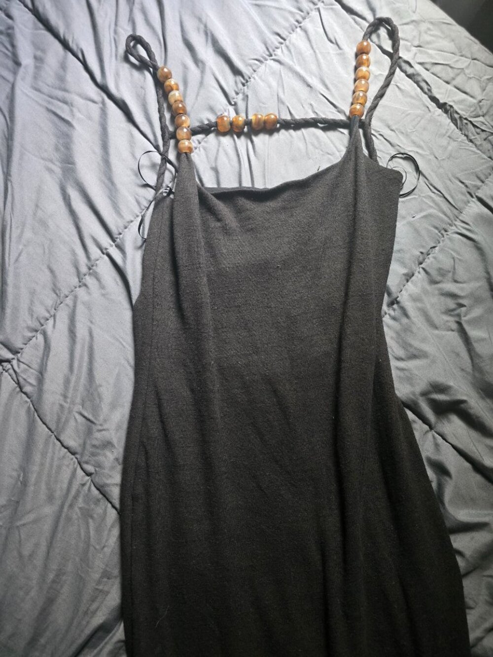 NWT JLUXLABEL Black Great Escape Backless Linen Maxi Dress (M) - Picture 8 of 9
